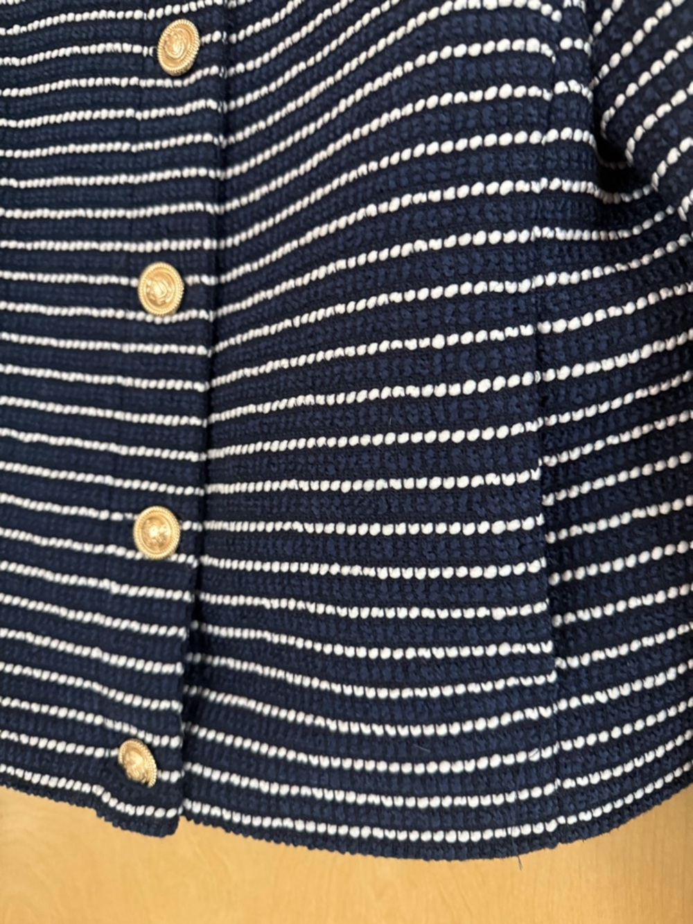 J. Crew Lady Jacket - Navy and White Stripes - Size 8 - Picture 6 of 9